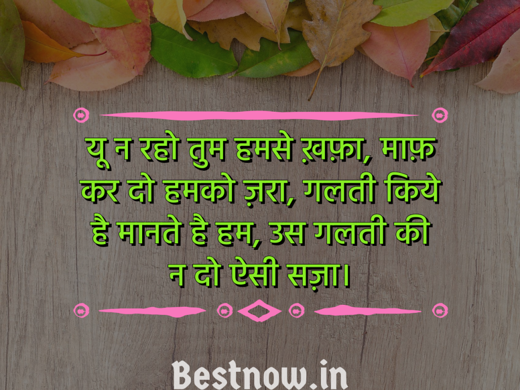 Sorry Shayari For Gf